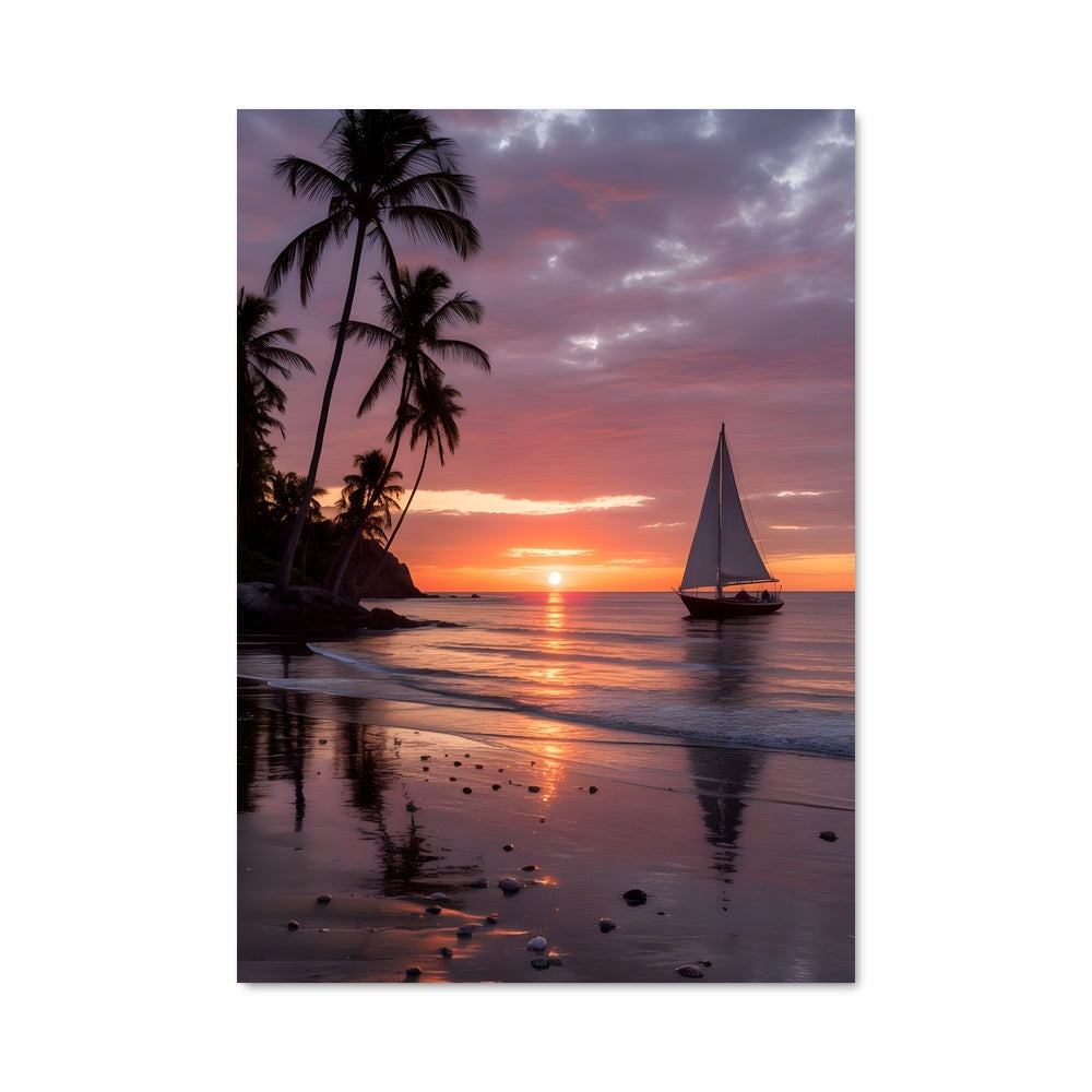 Poster Sillage au Crépuscule