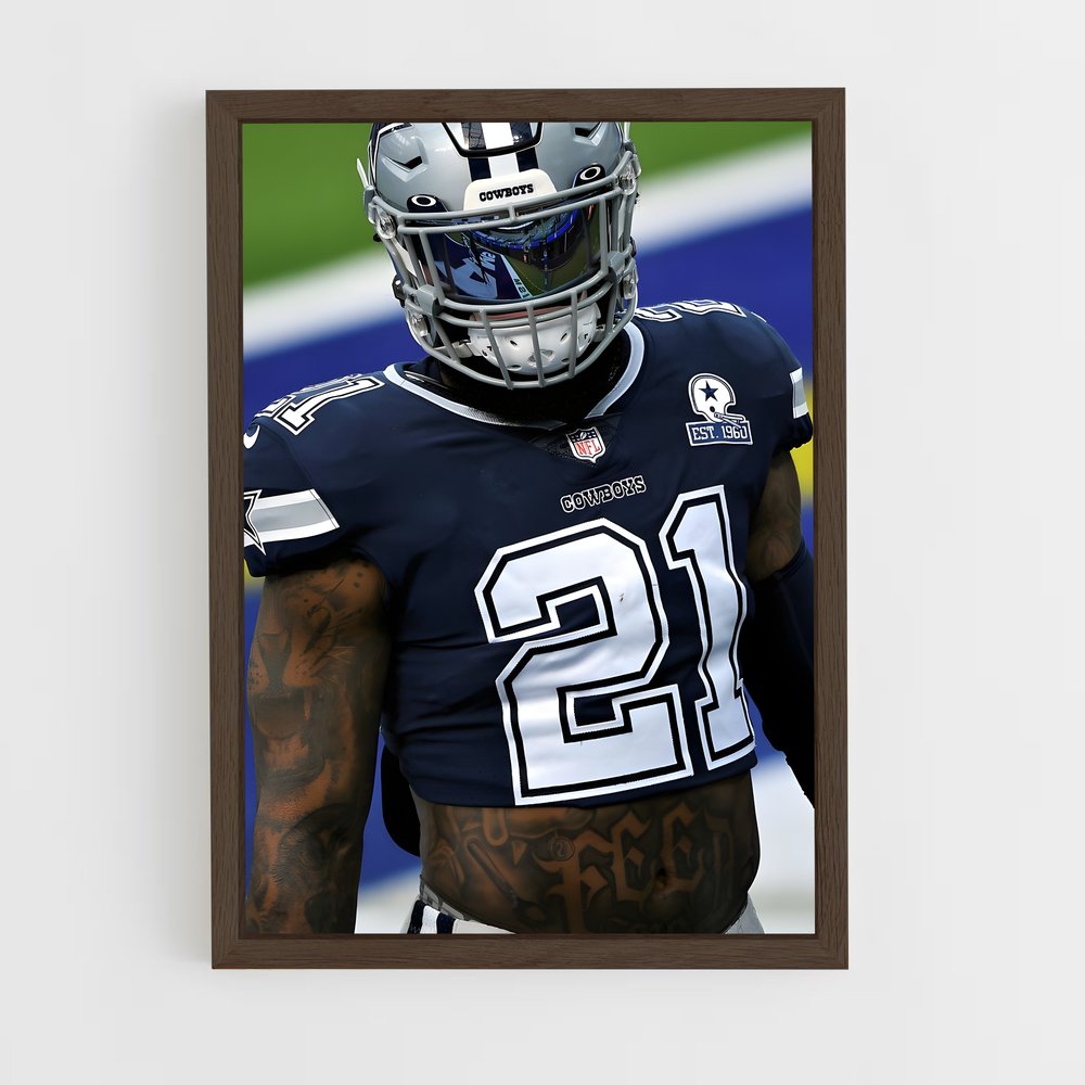 ap-ezekiel elliott-2 cadre Bois foncé