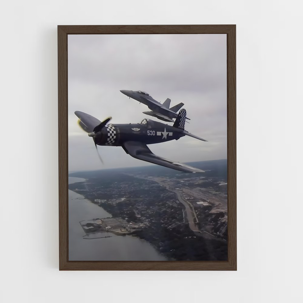 ap-f4u corsair-3 cadre Bois foncé