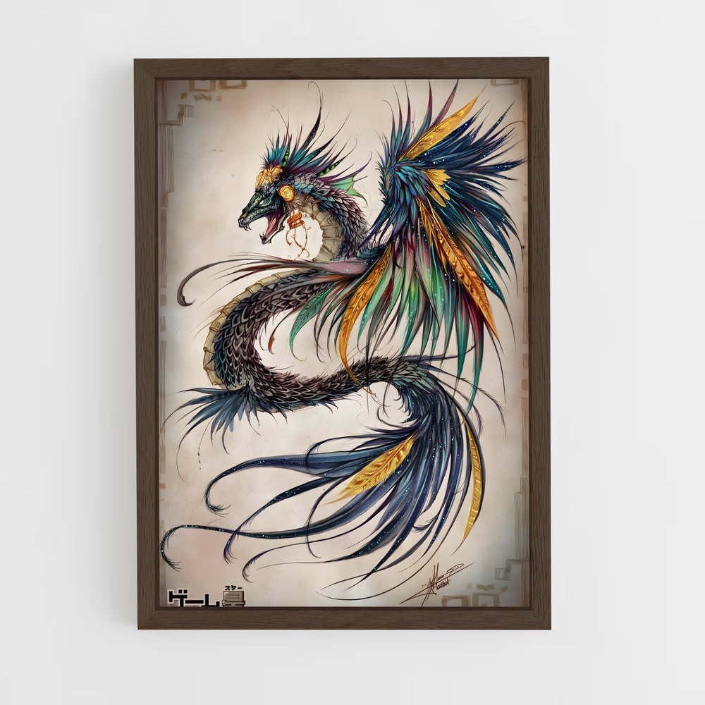 ap-feathered serpent-6 cadre Bois foncé