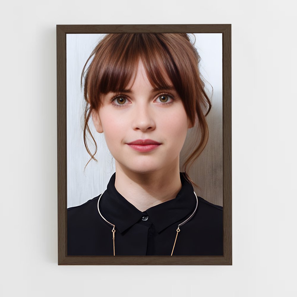 ap-felicity jones-7 cadre Bois foncé