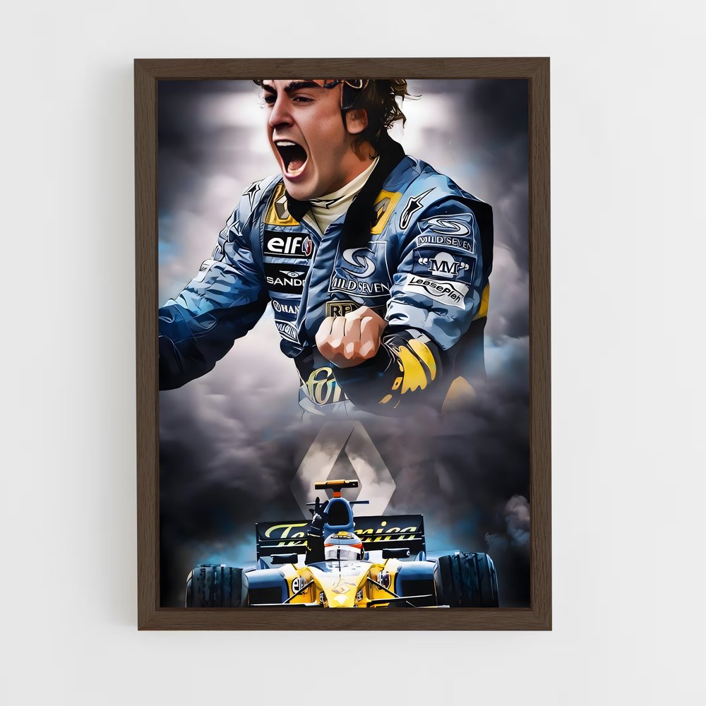 ap-fernando alonso-4 cadre Bois foncé