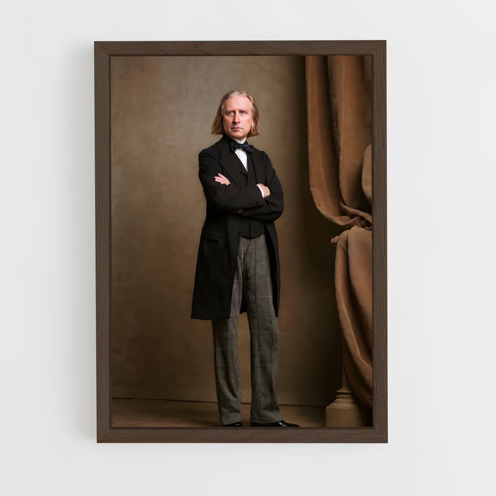 ap-franz liszt-4 cadre Bois foncé
