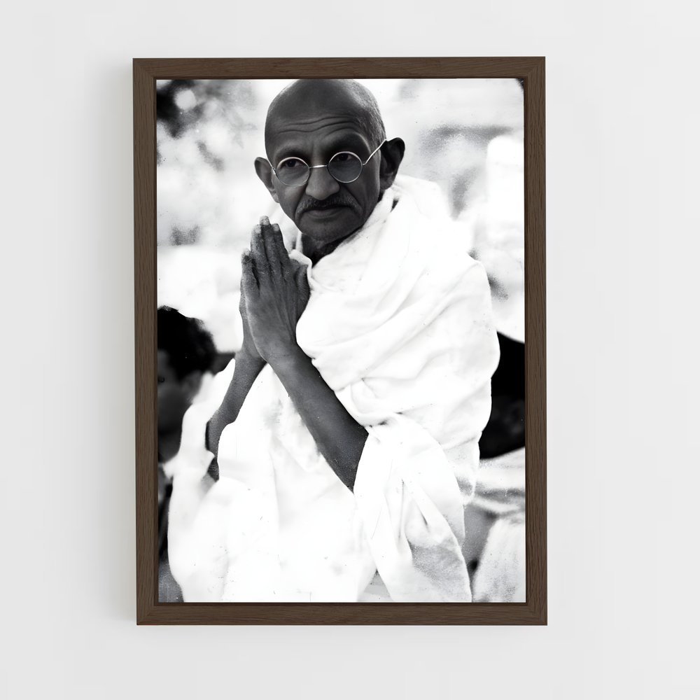 ap-gandhi-5 cadre Bois foncé