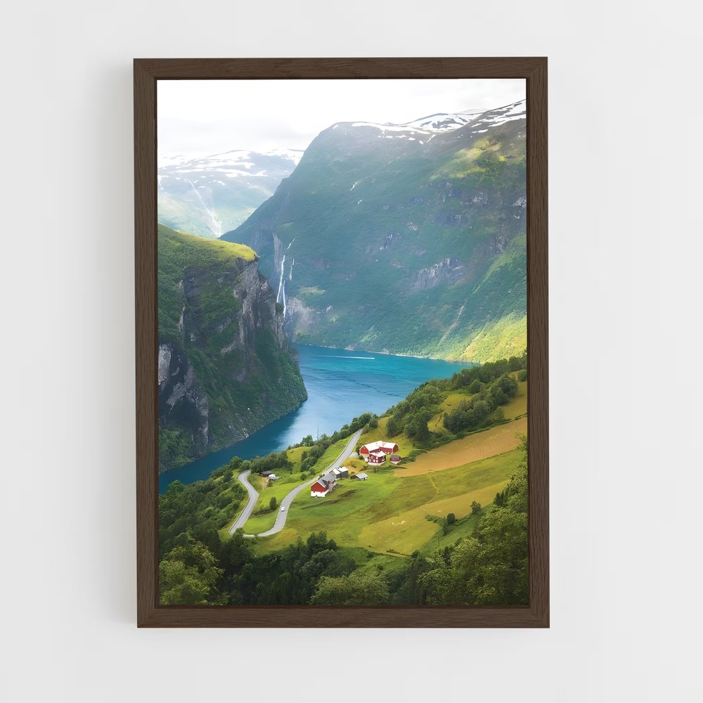 ap-geiranger fjord-3 cadre Bois foncé