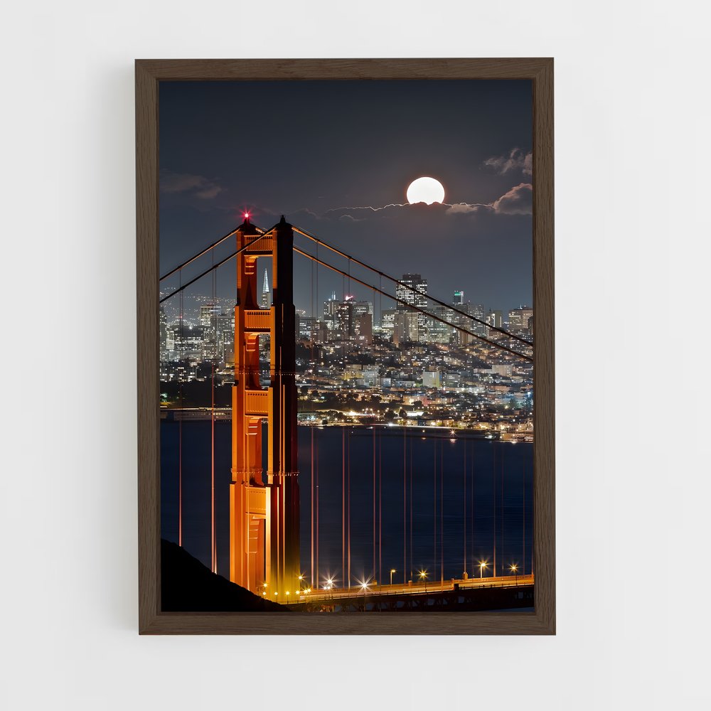 ap-golden gate bridge-2 cadre Bois foncé