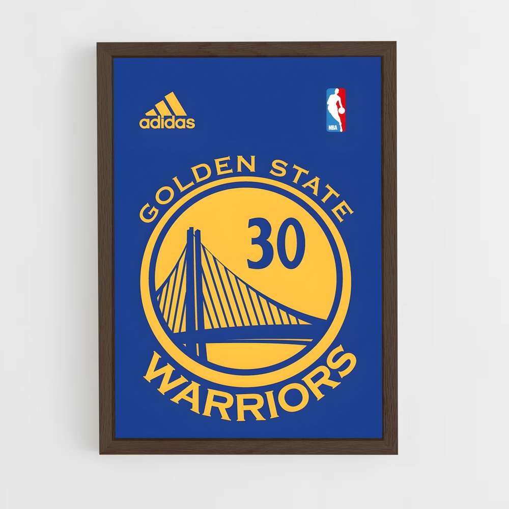 ap-golden state warriors-6 cadre Bois foncé