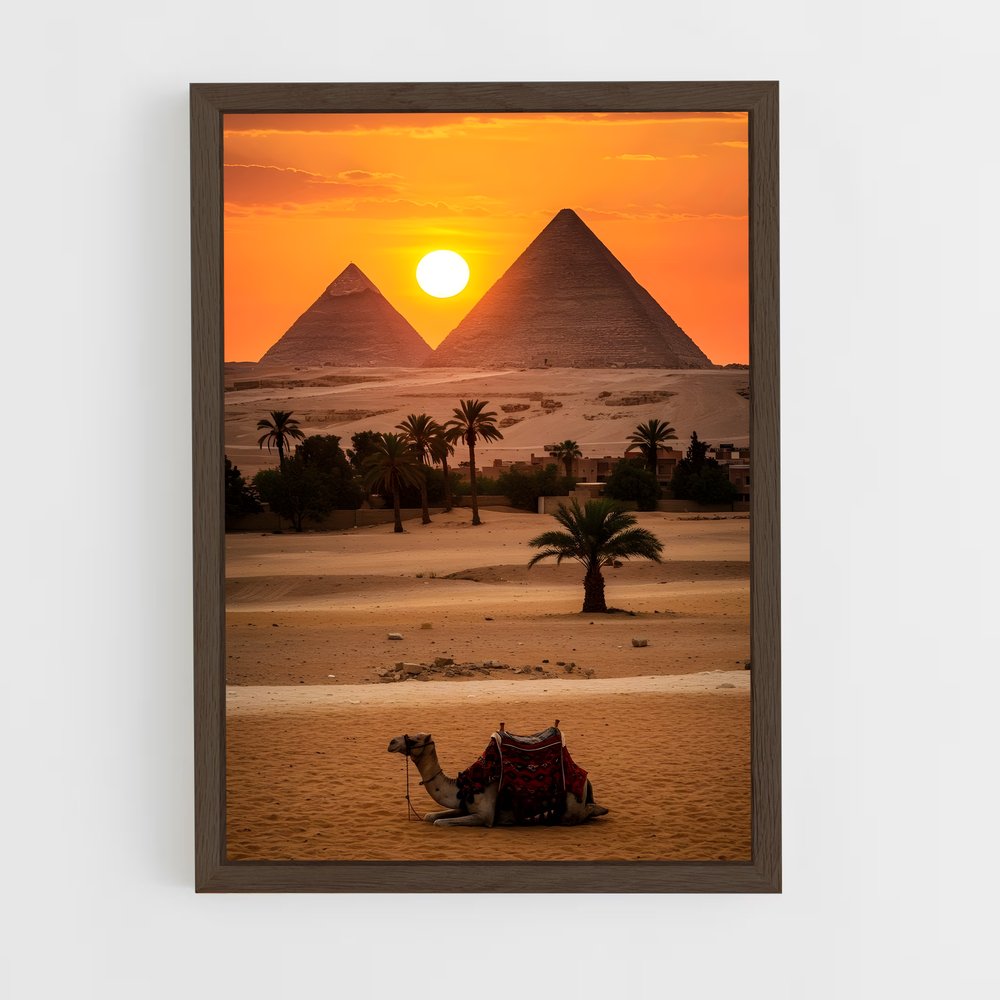 ap-great pyramid of giza-1 cadre Bois foncé