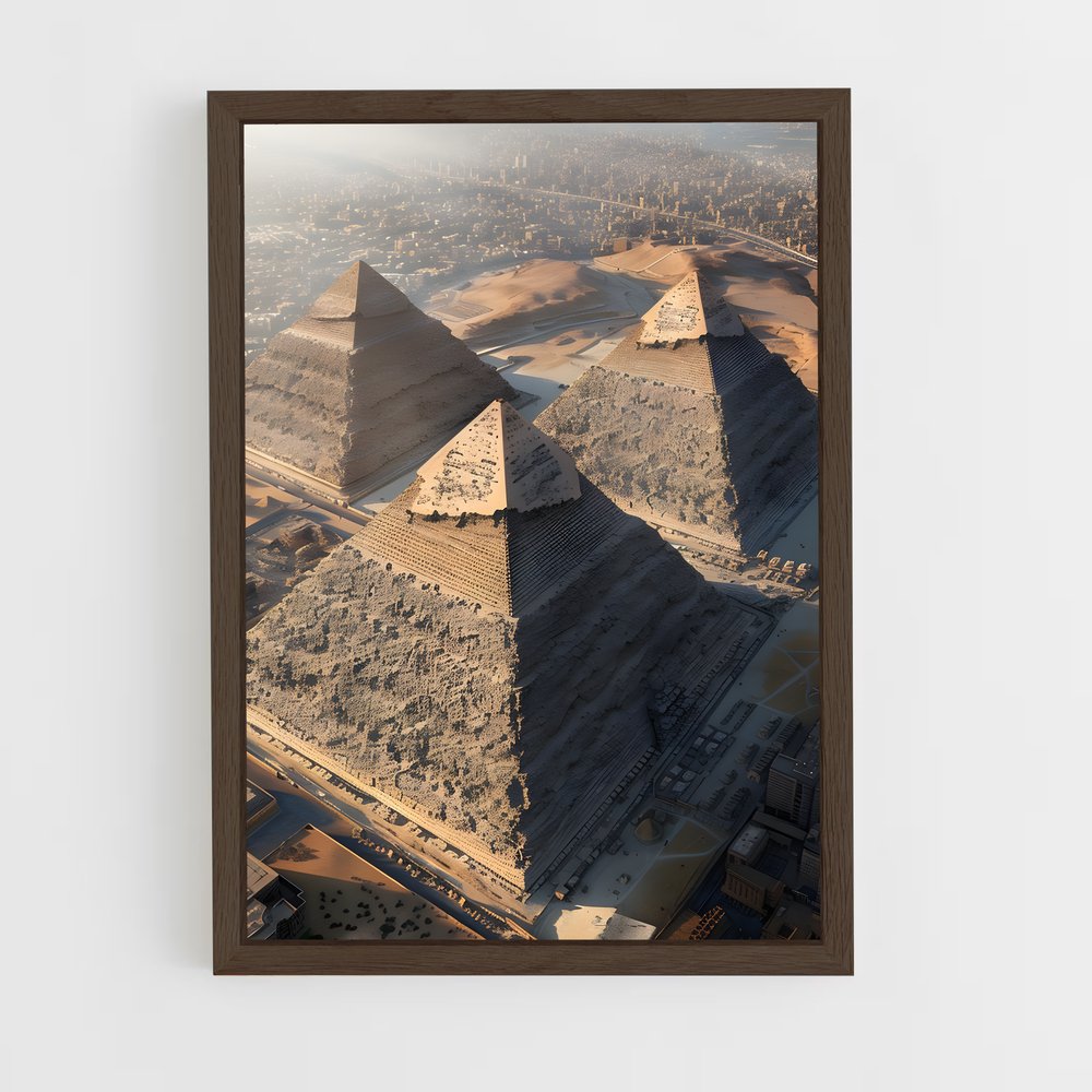 ap-great pyramid of giza-2 cadre Bois foncé