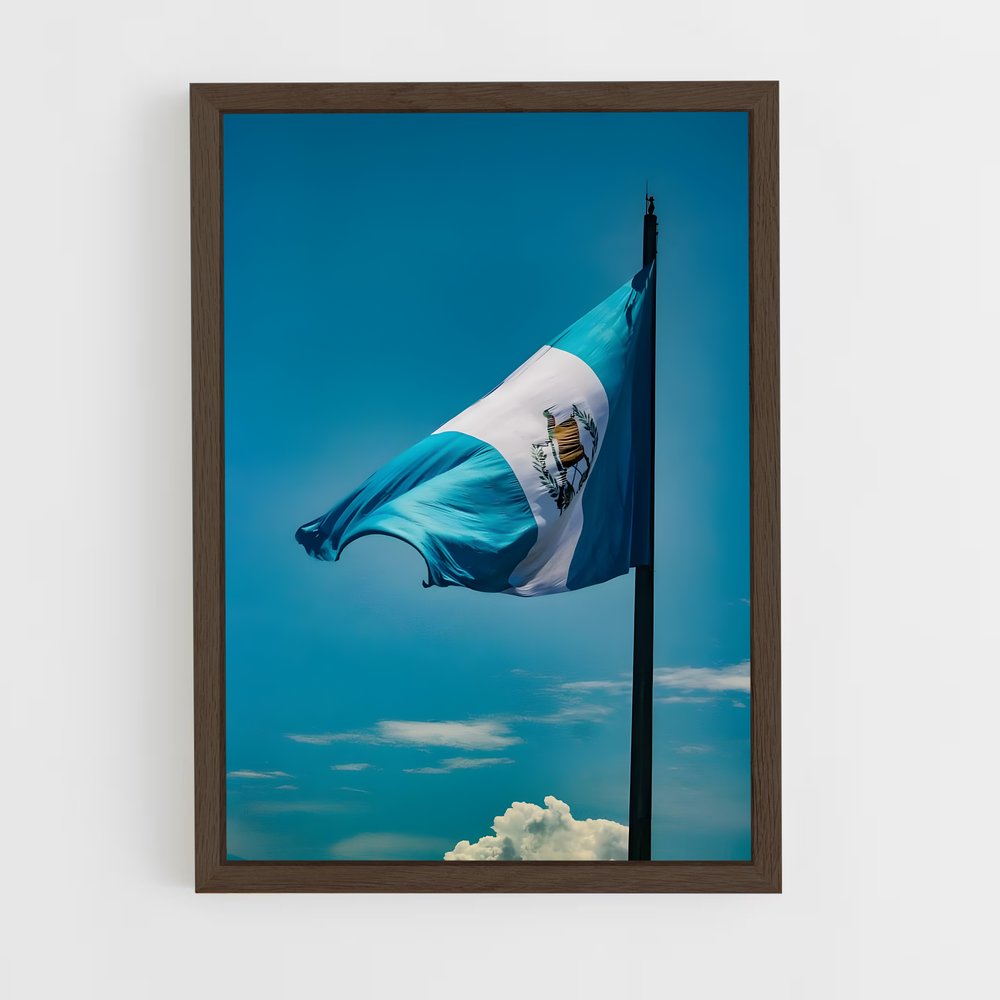 ap-guatemala flag-1 cadre Bois foncé