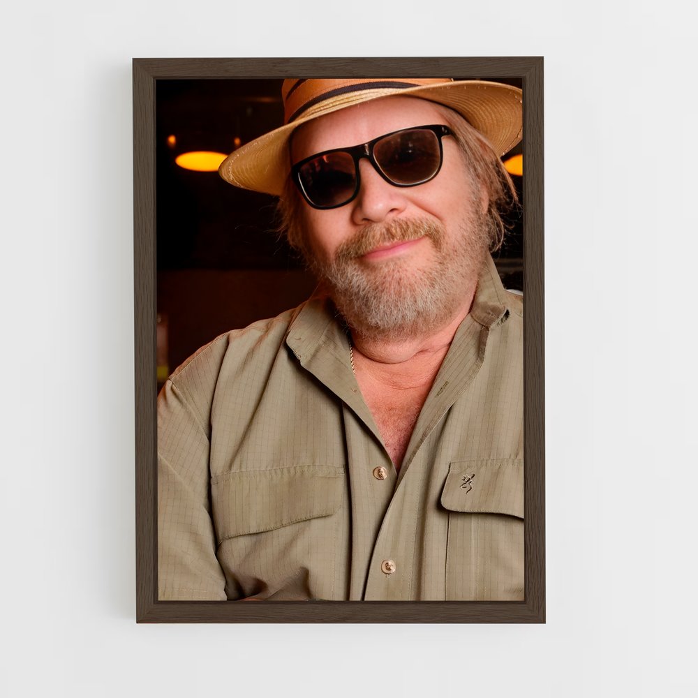ap-hank williams jr-1 cadre Bois foncé