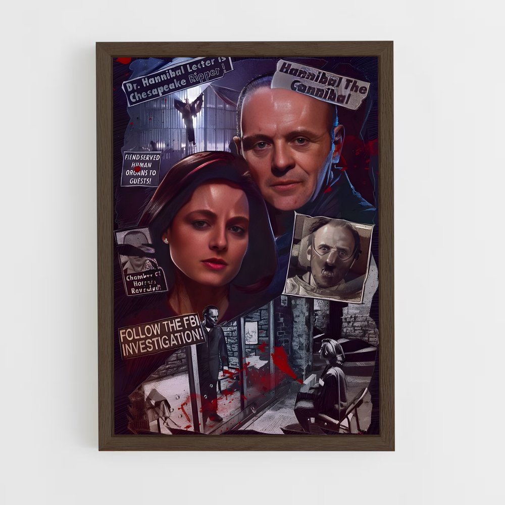 ap-hannibal lecter-2 cadre Bois foncé