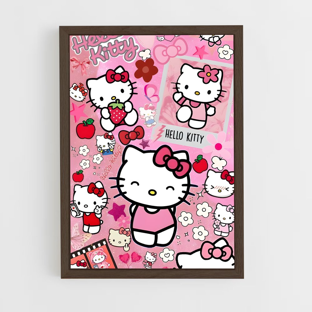 ap-hello kitty-7 cadre Bois foncé