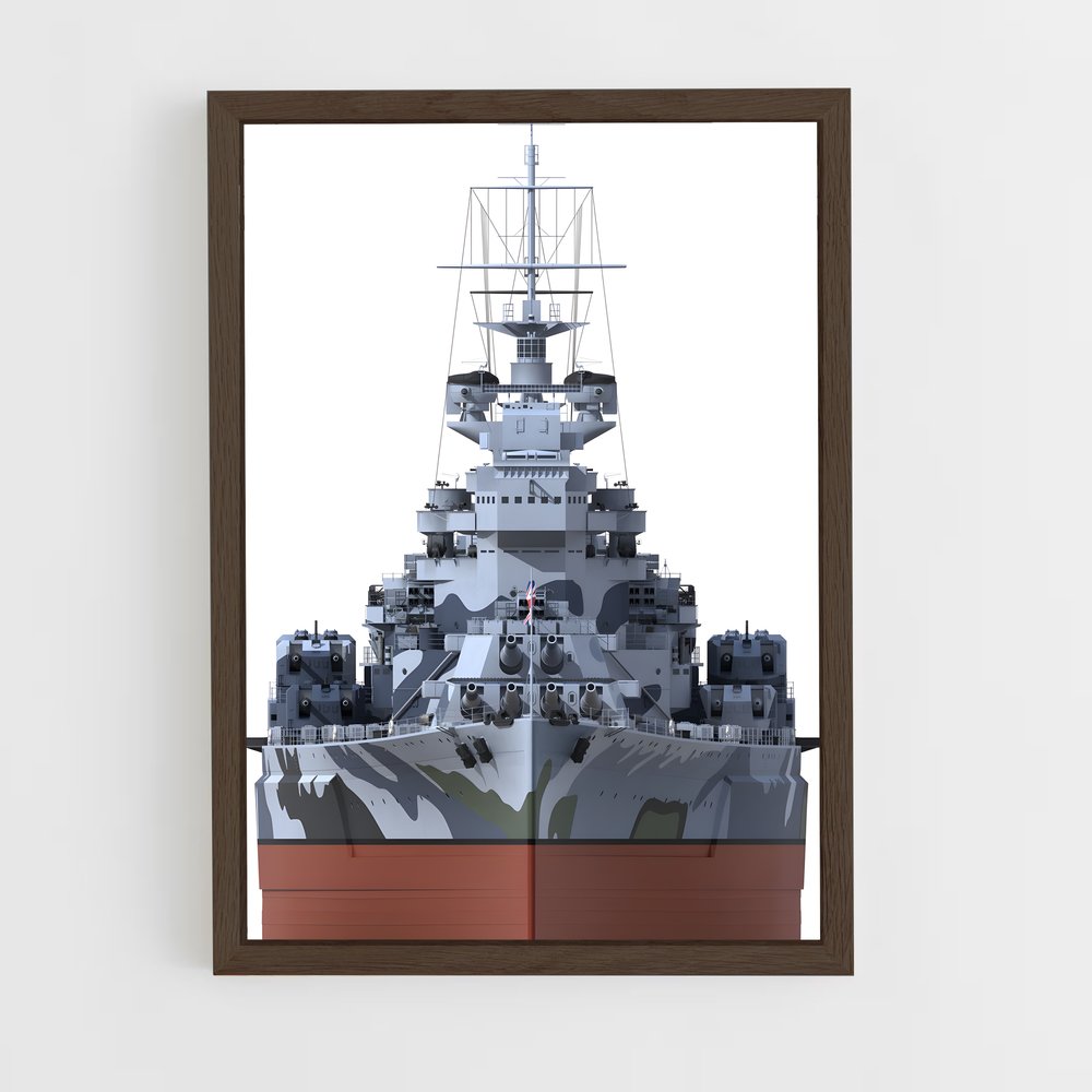 ap-hms prince of wales-1 cadre Bois foncé