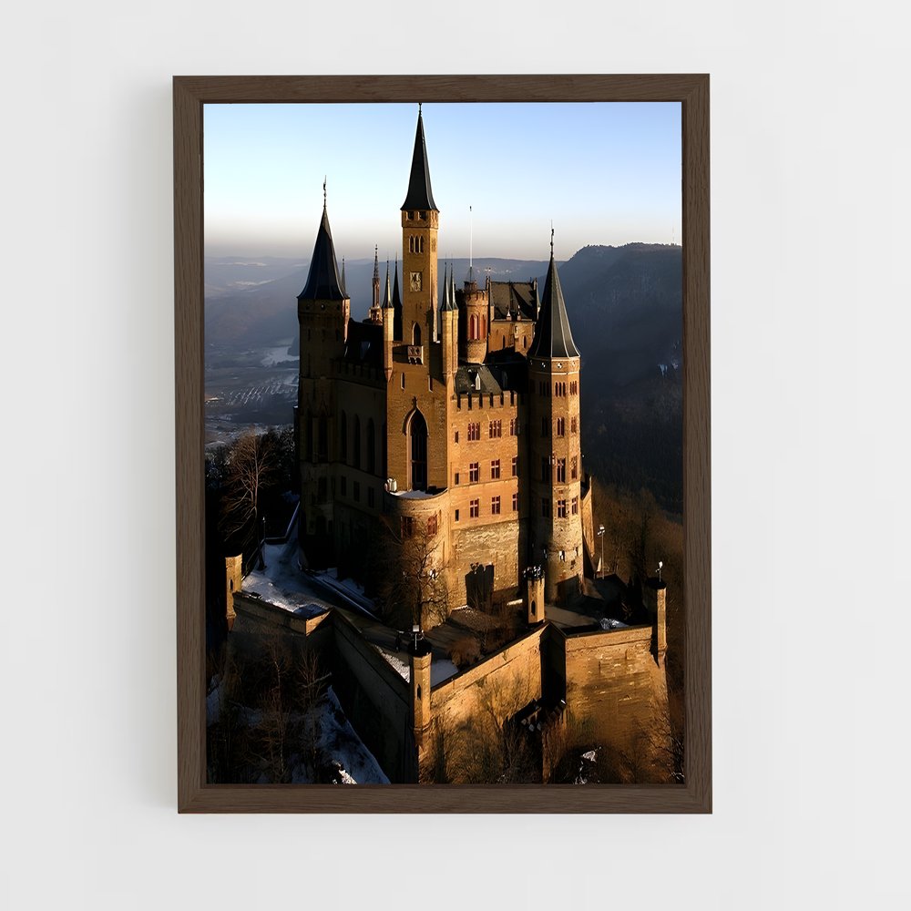 ap-hohenzollern castle-4 cadre Bois foncé
