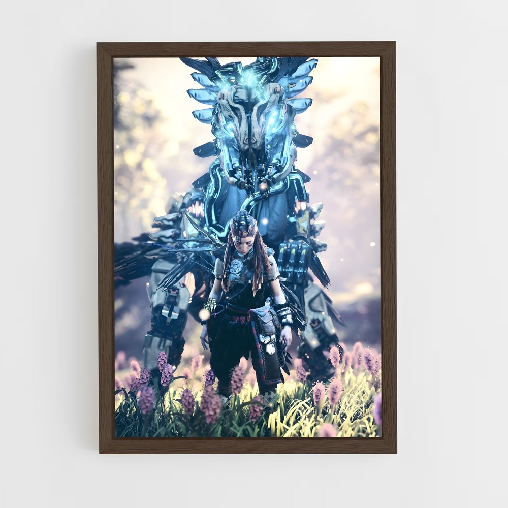 ap-horizon zero dawn-7 cadre Bois foncé