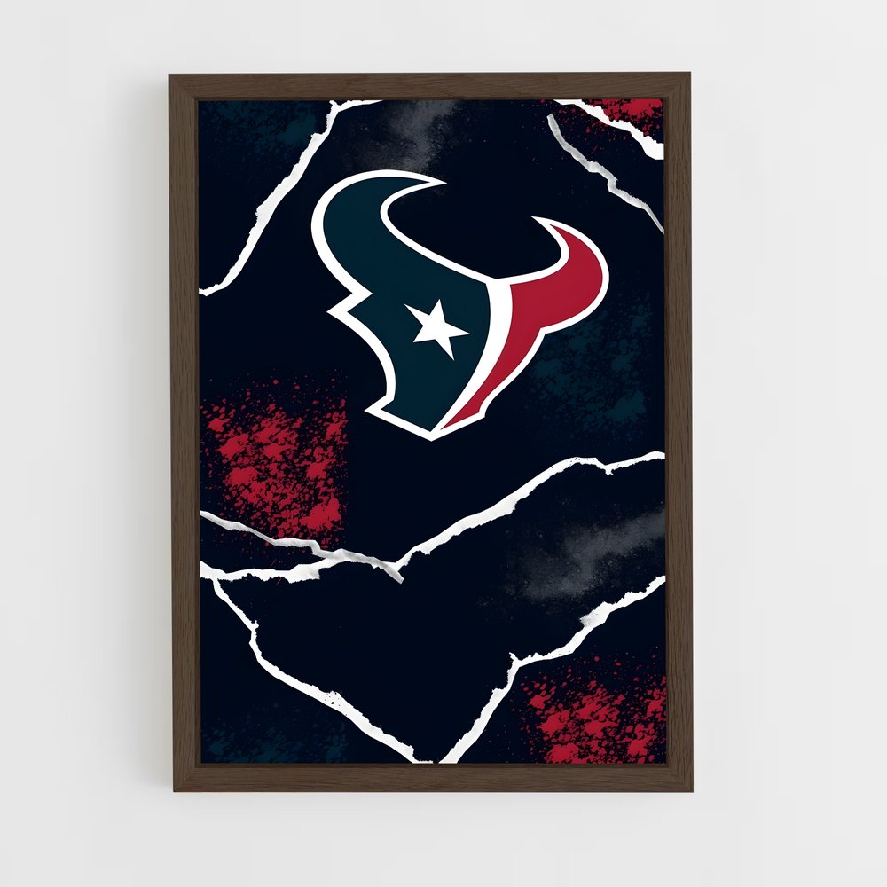 ap-houston texans-4 cadre Bois foncé