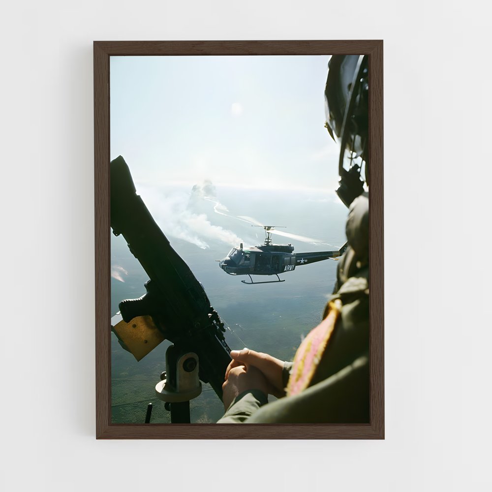 ap-huey uh-1-1 cadre Bois foncé