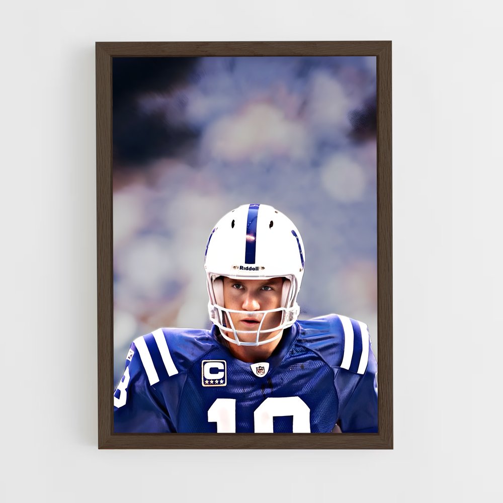 ap-indianapolis colts-7 cadre Bois foncé