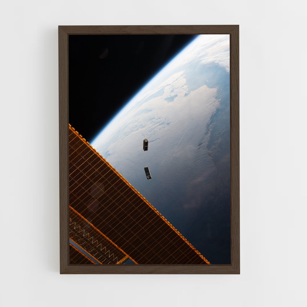 ap-international space station iss-6 cadre Bois foncé