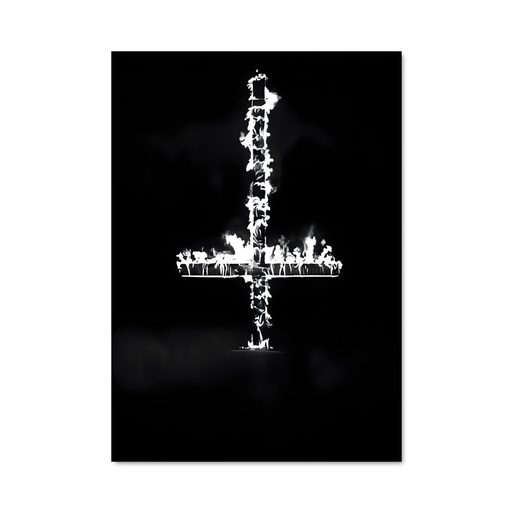 Poster Croix Enflammée