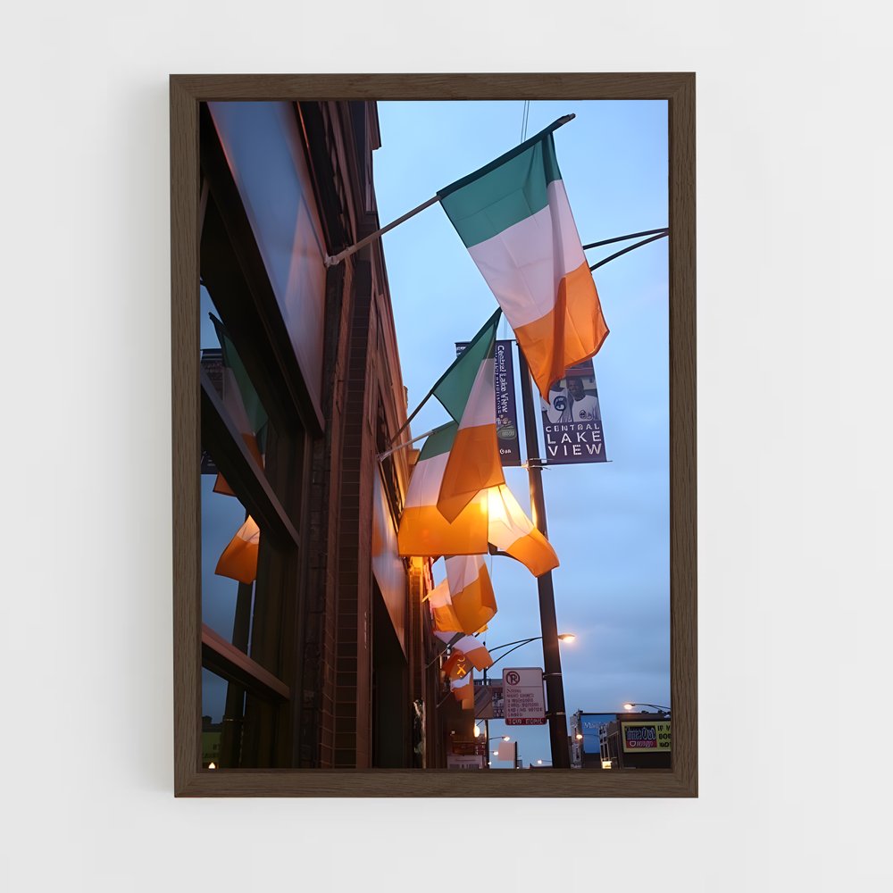 ap-ireland flag-1 cadre Bois foncé