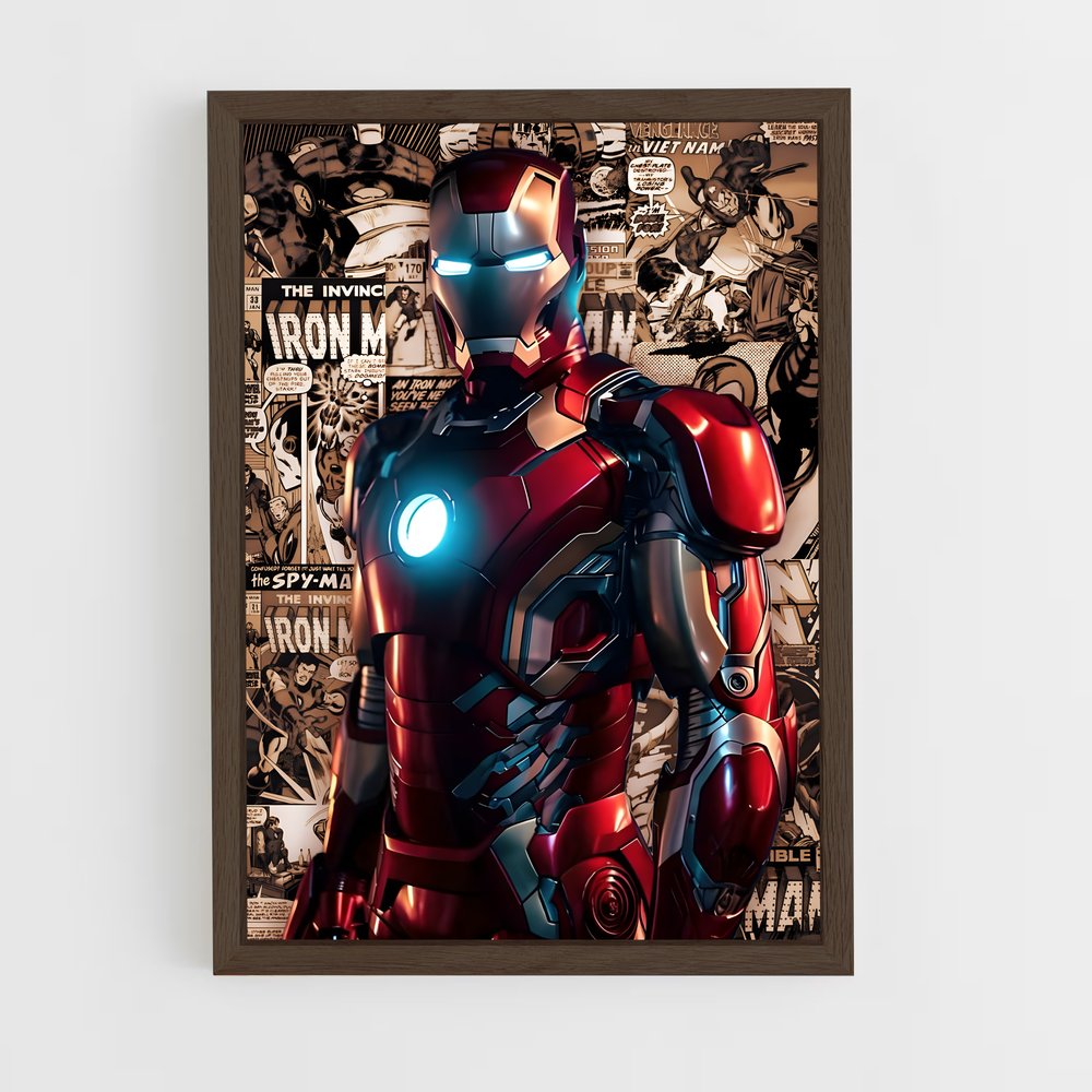 ap-iron man-4 cadre Bois foncé