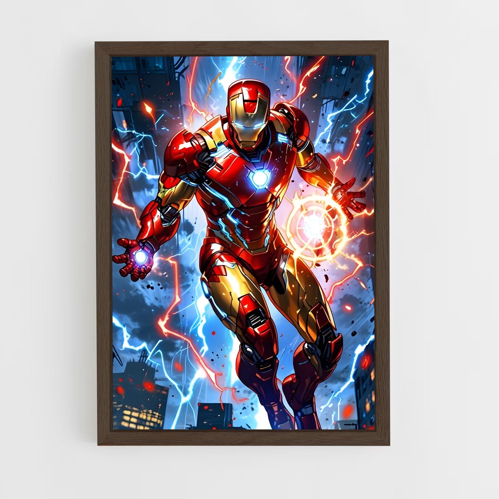 ap-iron man-8 cadre Bois foncé