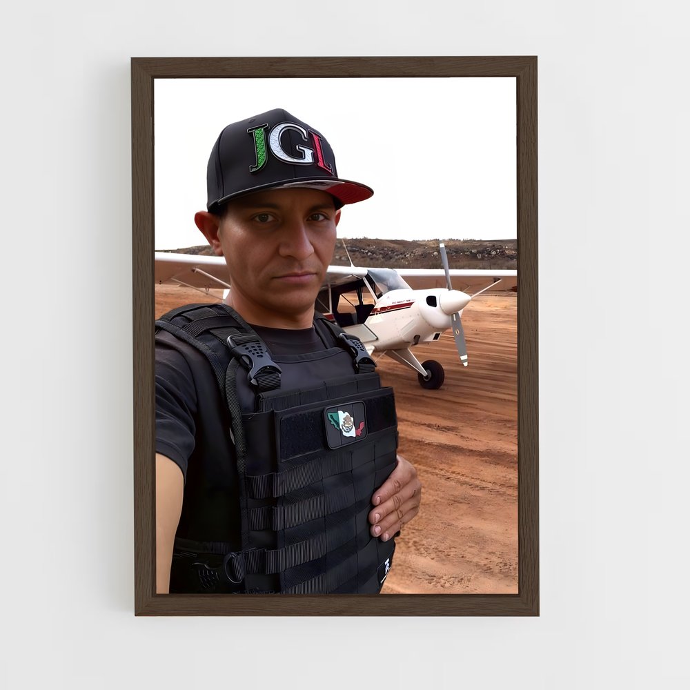 ap-jalisco cartel-4 cadre Bois foncé