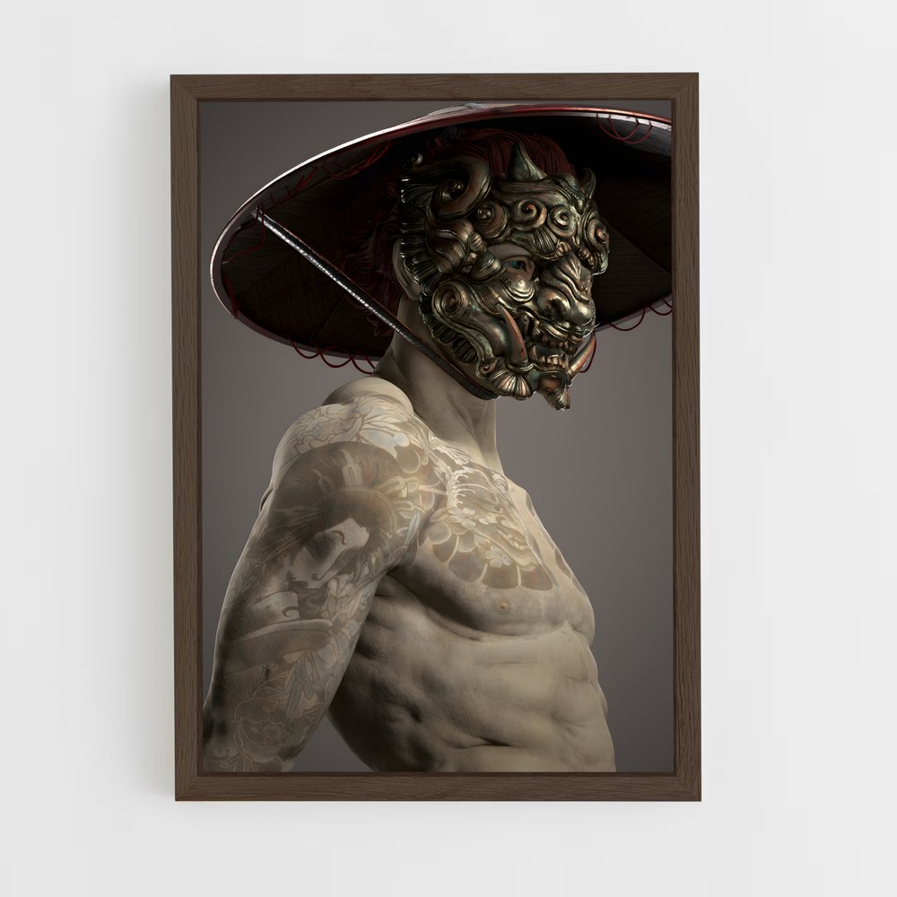ap-japanese demons-3 cadre Bois foncé