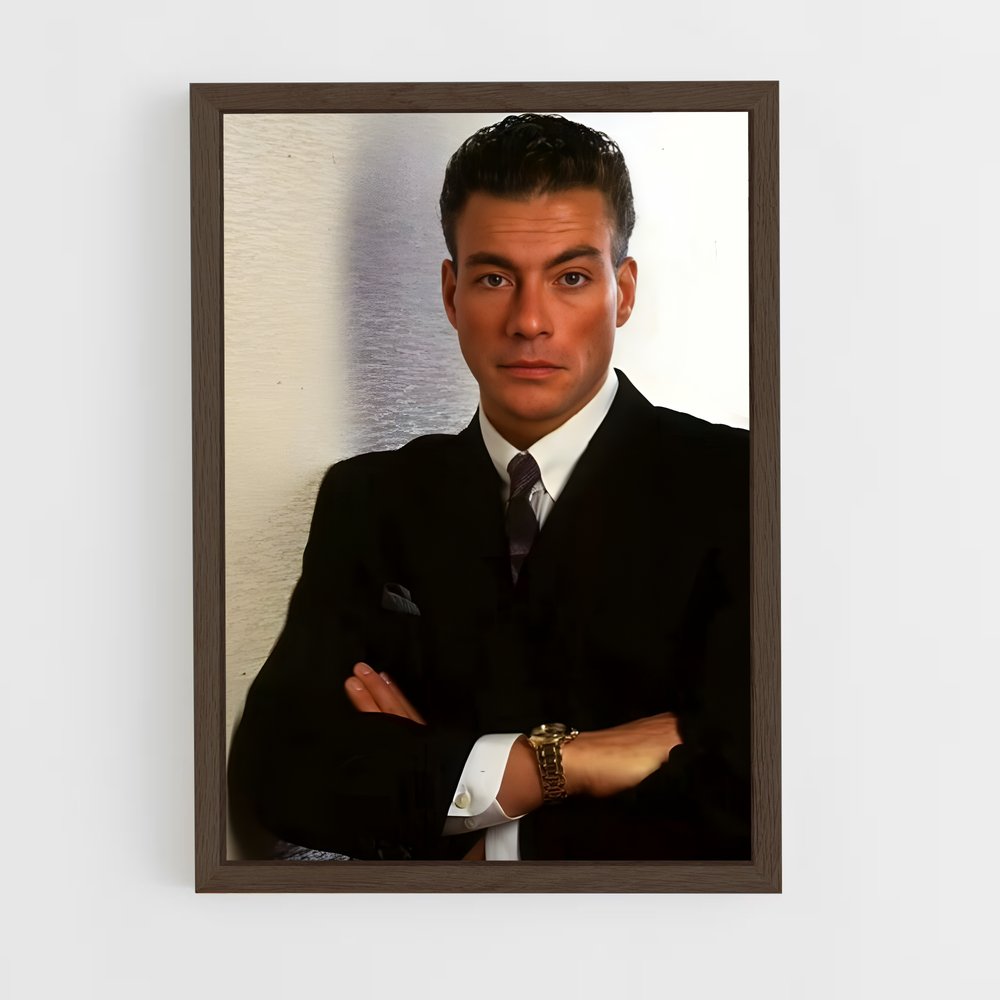 ap-jean-claude van damme-5 cadre Bois foncé