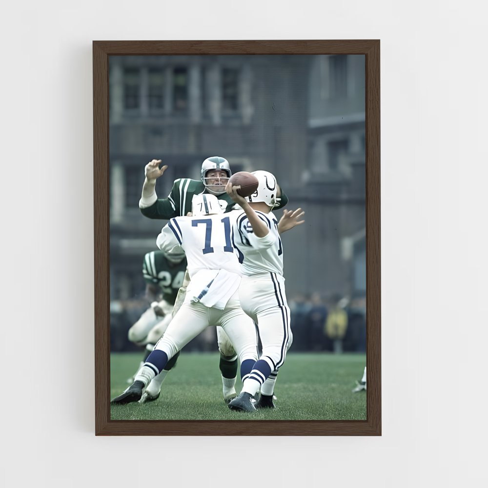 ap-johnny unitas-6 cadre Bois foncé