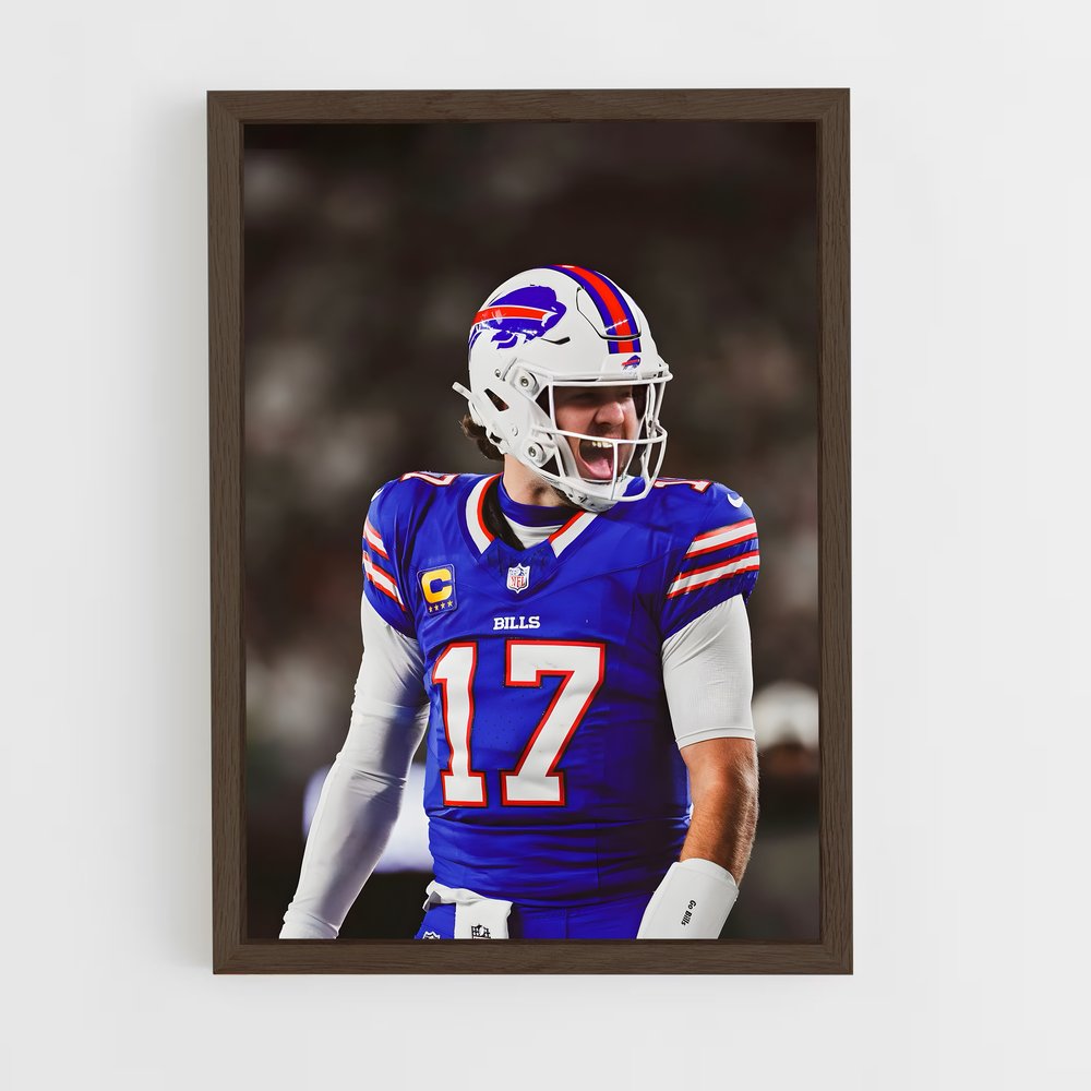 ap-josh allen-1 cadre Bois foncé