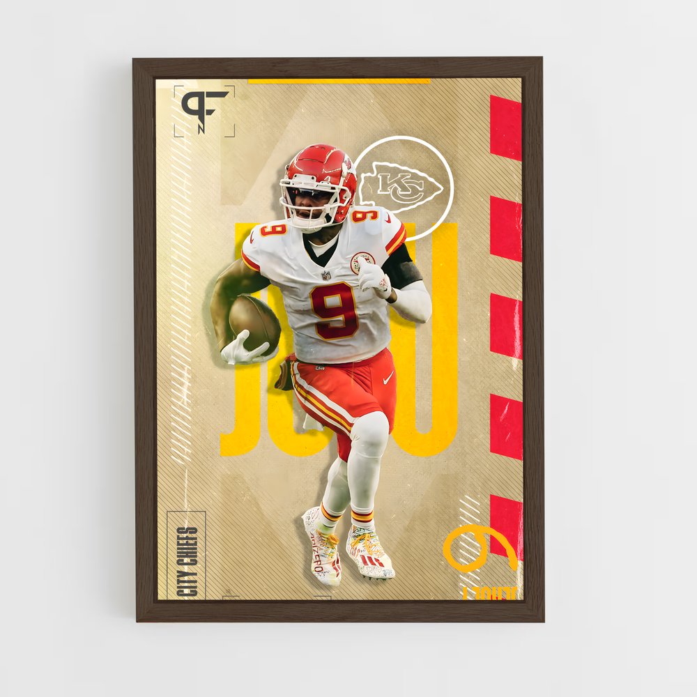 ap-juju smith-schuster-2 cadre Bois foncé