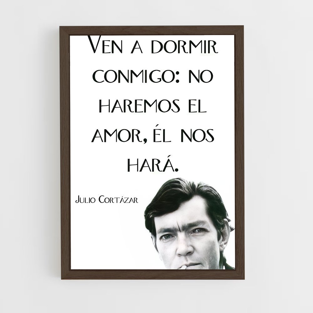 ap-julio cortazar-6 cadre Bois foncé