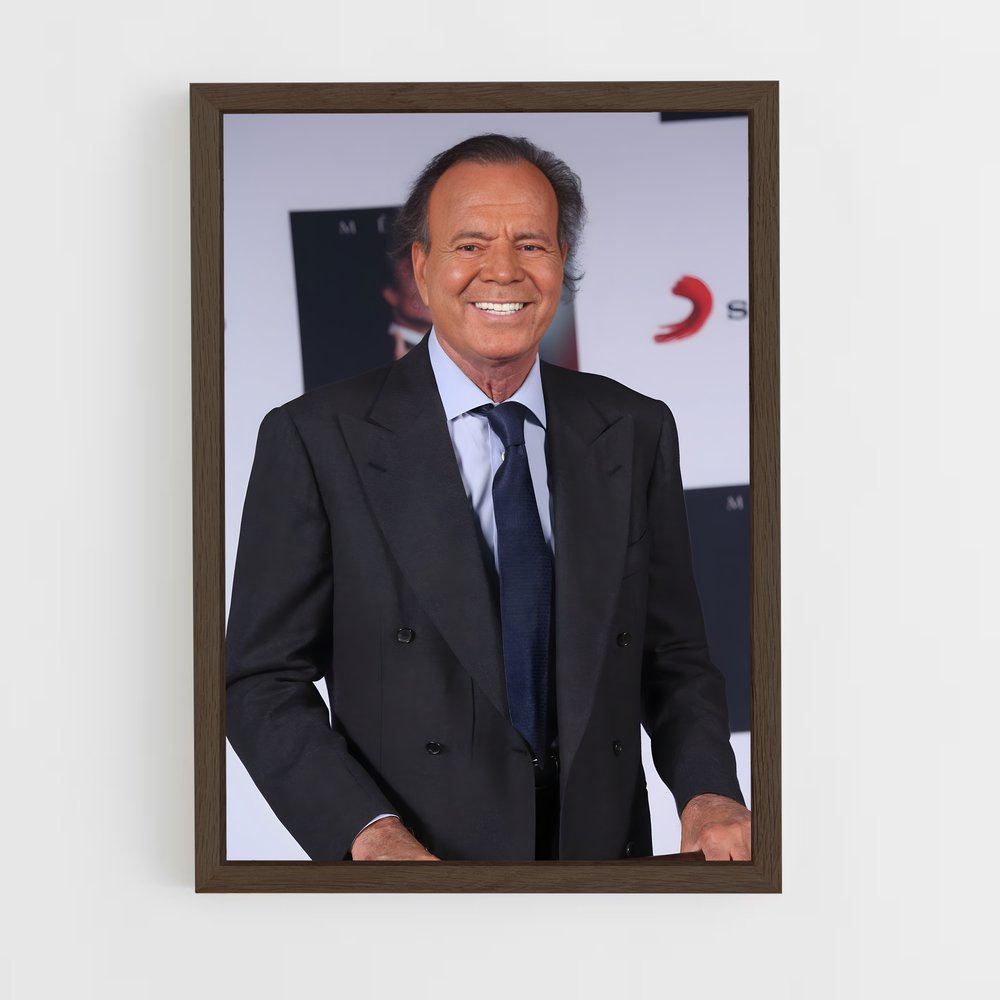 ap-julio iglesias-1 cadre Bois foncé