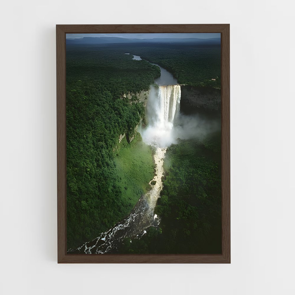 ap-kaieteur falls-7 cadre Bois foncé