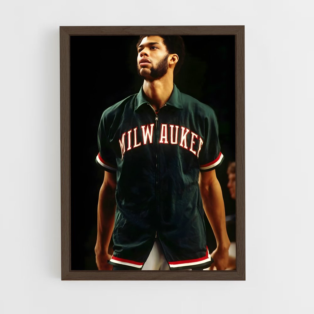 ap-kareem abdul-jabbar-9 cadre Bois foncé