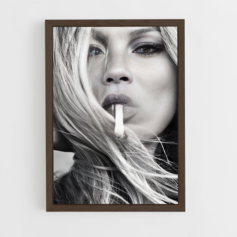ap-kate moss-1 cadre Bois foncé