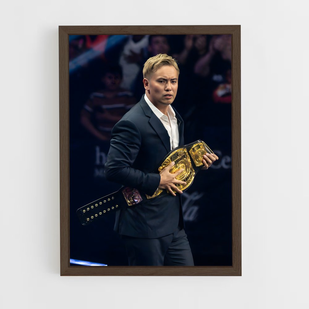 ap-kazuchika okada-9 cadre Bois foncé