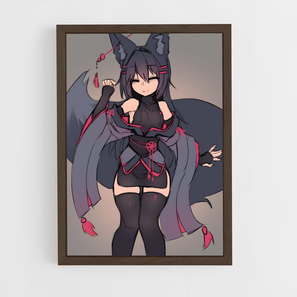ap-kitsune-6 cadre Bois foncé