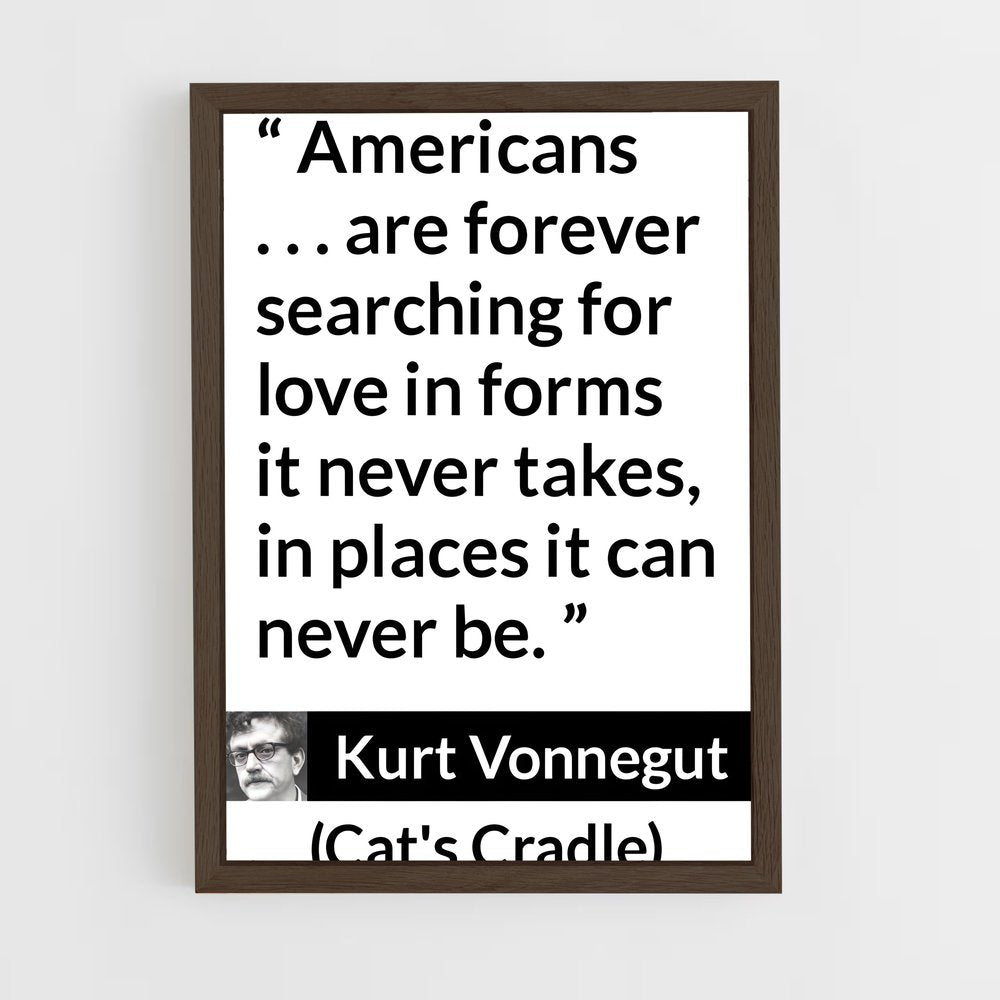 ap-kurt vonnegut-3 cadre Bois foncé