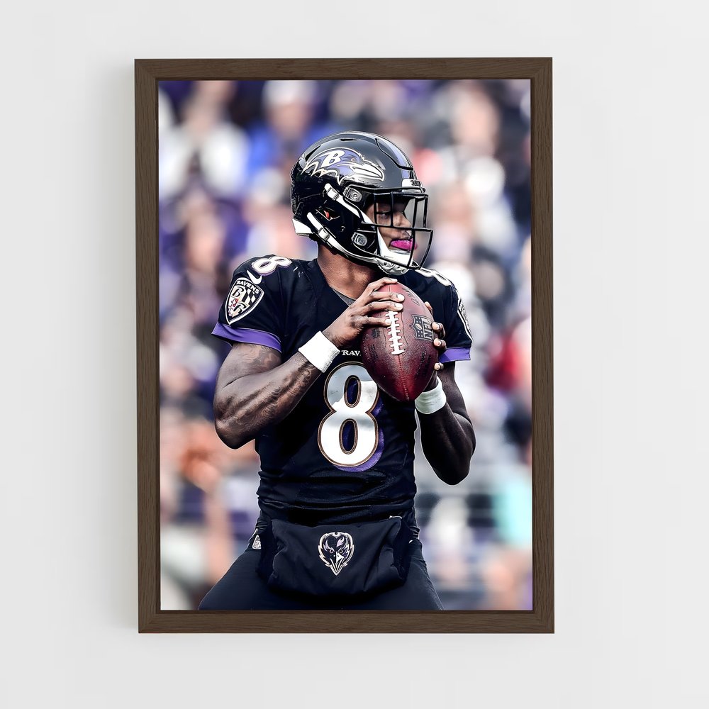 ap-lamar jackson-6 cadre Bois foncé