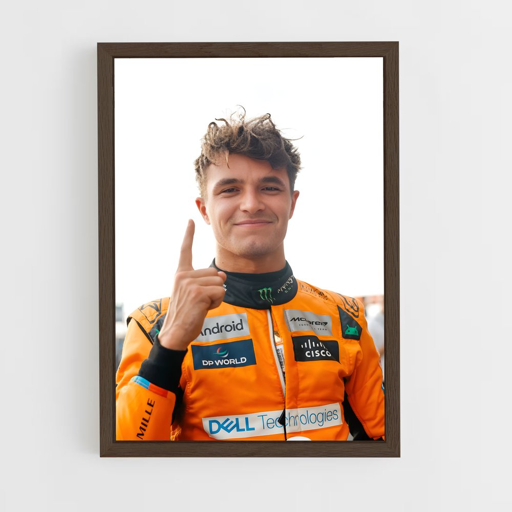 ap-lando norris-4 cadre Bois foncé