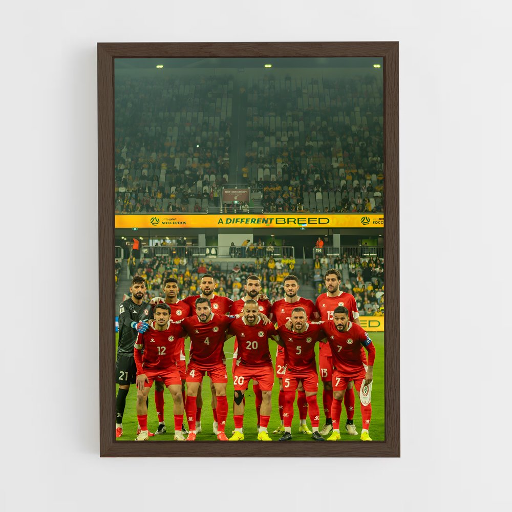 ap-lebanon national football team-1 cadre Bois foncé