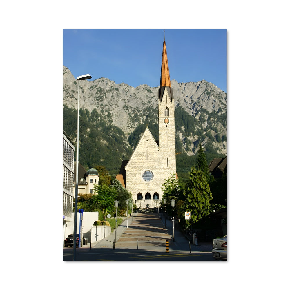 Poster Église au Bord de la Route