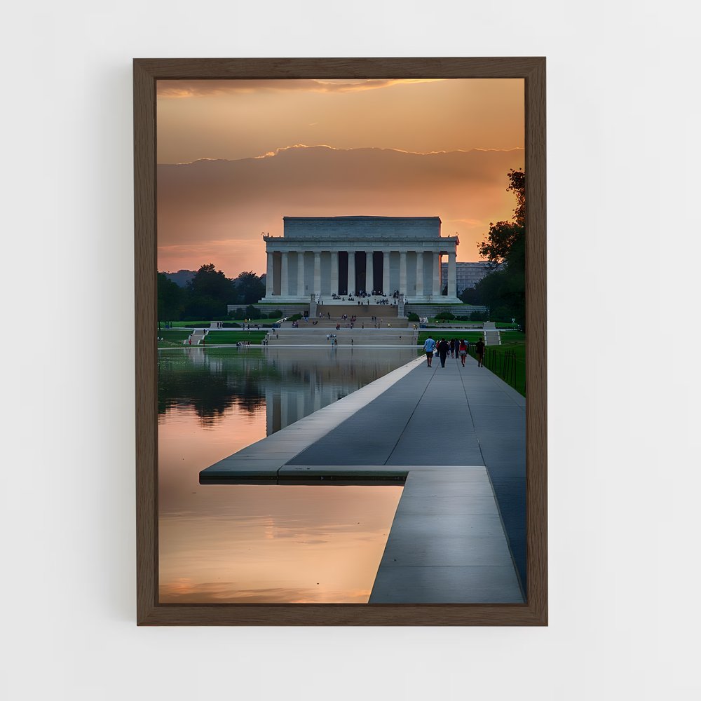 ap-lincoln memorial-3 cadre Bois foncé