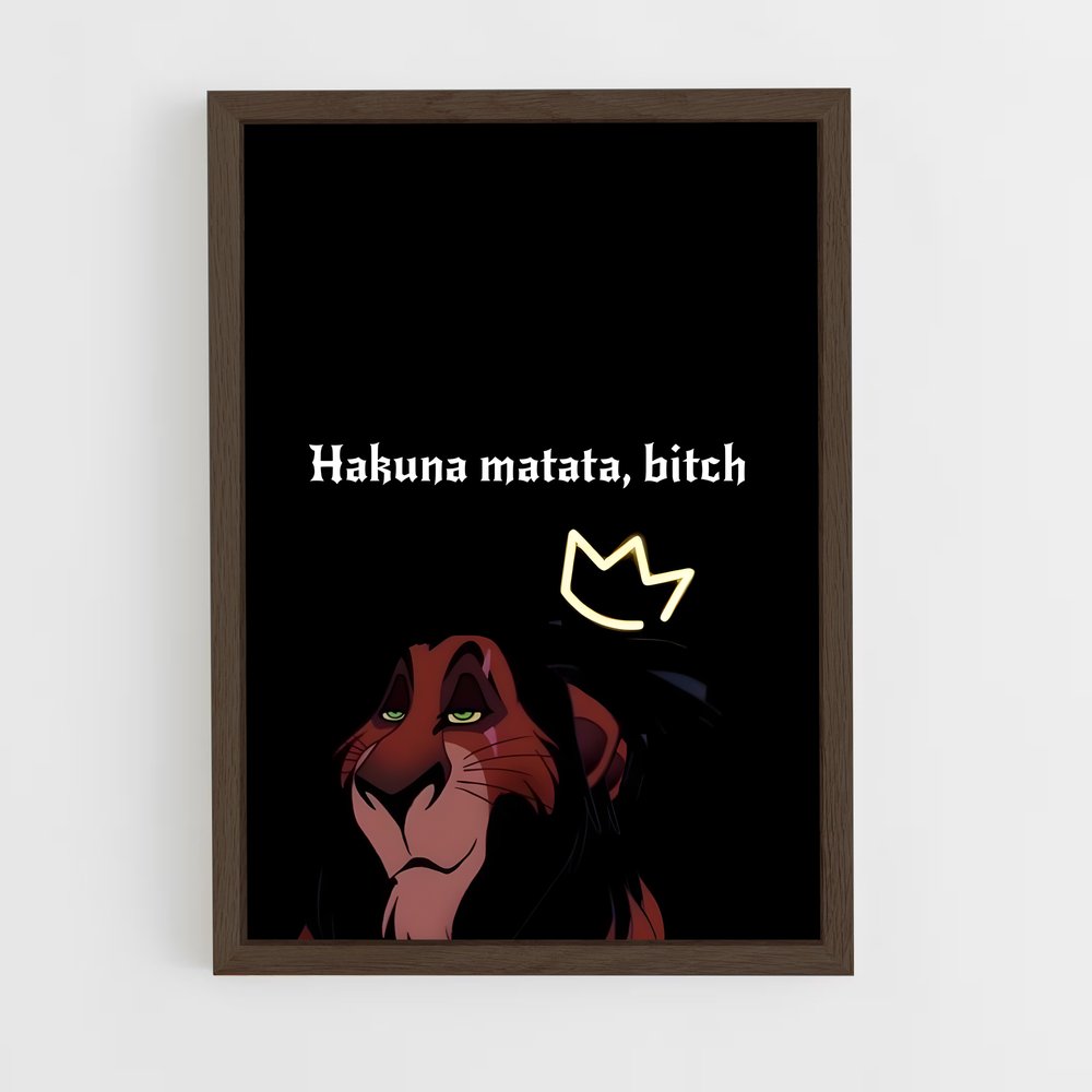 ap-lion king-3 cadre Bois foncé