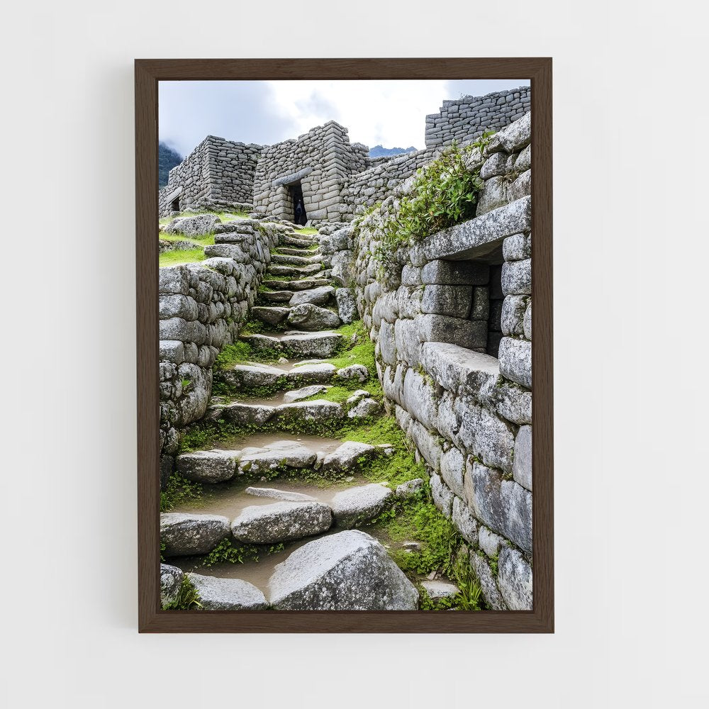ap-machu picchu-3 cadre Bois foncé