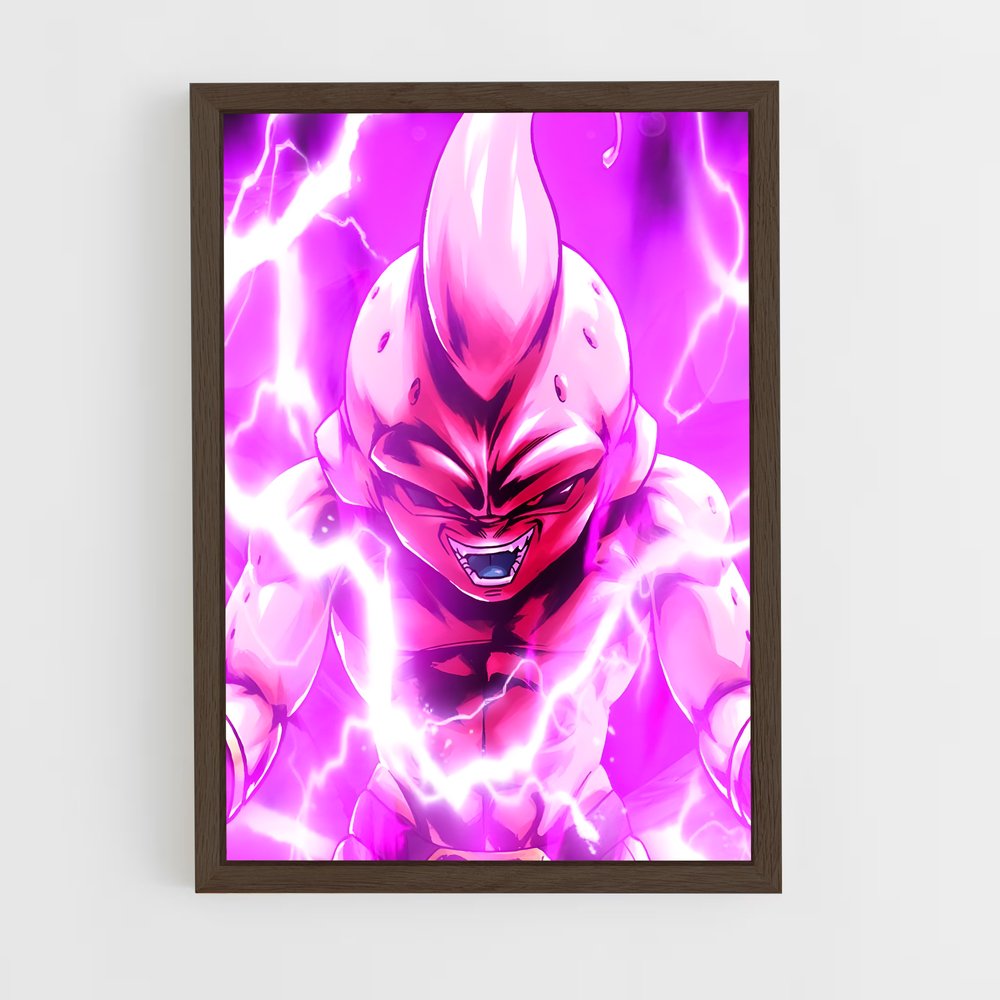 ap-majin buu-8 cadre Bois foncé